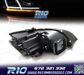 FAROS XENON AUDI TT 8J 06-10 LUZ DIURNA LED DINAMICO NEGRO