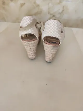 Sandalias Esparto Beige y Rosa