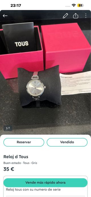 Reloj Tous Oso con Caja Joyero Rosa