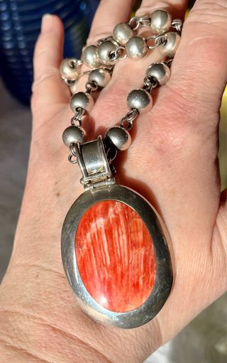 Collar Navajo Plata 950 y Ostra Espinosa