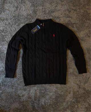 Jersey Polo Ralph Lauren Cremallera Negro