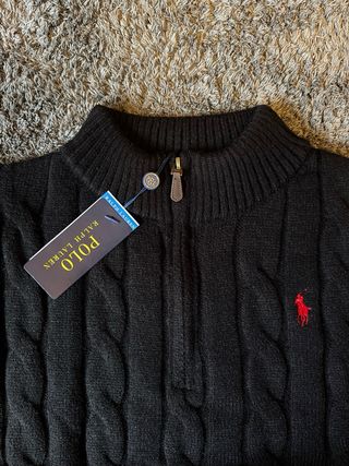 Jersey Polo Ralph Lauren Cremallera Negro