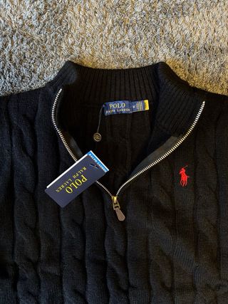 Jersey Polo Ralph Lauren Cremallera Negro
