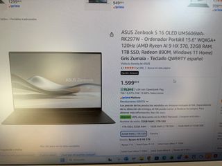 Portátil Asus Zenbook OLED UM5606WA-RK297W