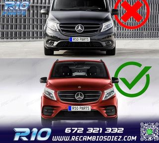 PARRILLA MERCEDES V W447 14-19 NEGRO BRILLO