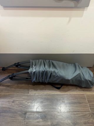 AKTIVE - Sedia a Dondolo Pieghevole da Campeggio, in Acciaio e Poliestere Imbottito, con Cuscino e Tasche Laterali, Include Borsa da Trasporto, Bilanciere, per Giardino o Spiaggia (63046)