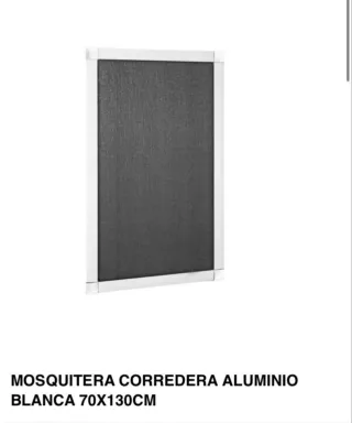 Mosquitera corredera aluminio blanca 70x130cm