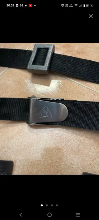 Cinturón cressi para buceo
