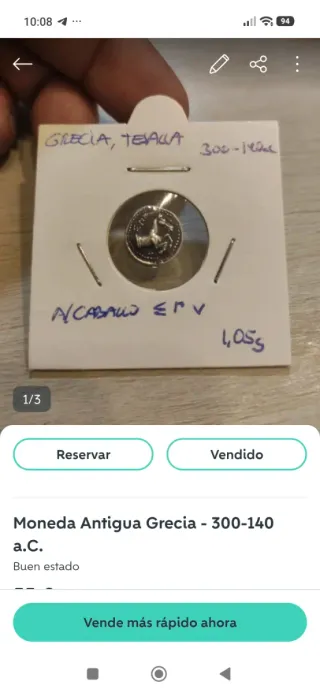 Moneda Antigua Grecia Camarina Sicilia