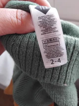 Gorro invierno niñ@ verde y amarillo