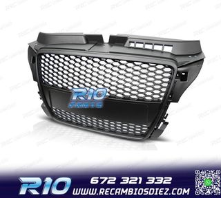 PARRILLA AUDI A3 8P 08-12 LOOK RS3 NEGRO