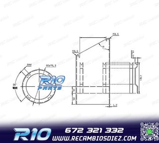 COLA ESCAPE BMW LOOK M POWER PERFORMANCE INOX NEGRO