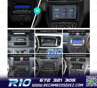 RADIO GPS ANDROID 11 PARA VOLKSWAGEN VW SEAT SKODA HEXA-CORE