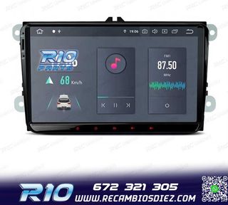 RADIO GPS ANDROID 11 PARA VOLKSWAGEN VW SEAT SKODA HEXA-CORE