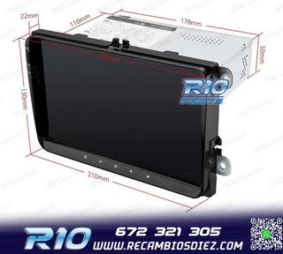 RADIO GPS ANDROID 11 PARA VOLKSWAGEN VW SEAT SKODA HEXA-CORE