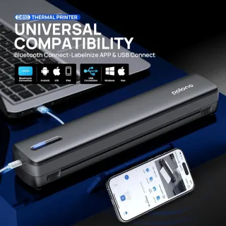 Impresora térmica A4 portátil Polono D810