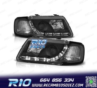 FAROS AUDI A3 8L 96-00 LUZ DIURNA FONDO NEGRO