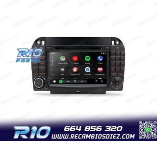 RADIO GPS ANDROID 10 PARA MERCEDES S W220 98-05