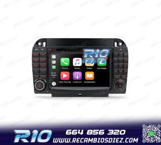 RADIO GPS ANDROID 10 PARA MERCEDES S W220 98-05