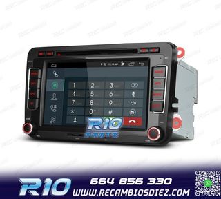 RADIO GPS ANDROID 13 PARA VOLKSWAGEN VW SEAT SKODA TOURAN 7"