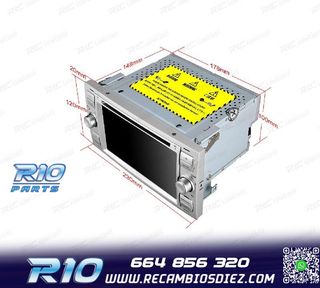 RADIO GPS ANDROID 12 PARA FORD FOCUS C-MAX FIESTA GALAXY KUG