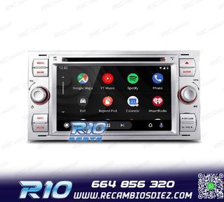 RADIO GPS ANDROID 12 PARA FORD FOCUS C-MAX FIESTA GALAXY KUG