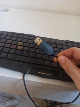 Teclado Gaming Mars Gaming Negro/Rojo