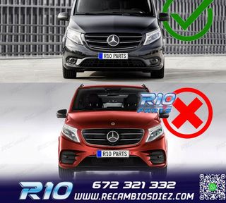 PARRILLA MERCEDES CLASE V W447 14-19 NEGRO CROMO LOOK AMG