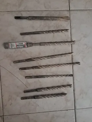 7 Brocas SDS y Cincel