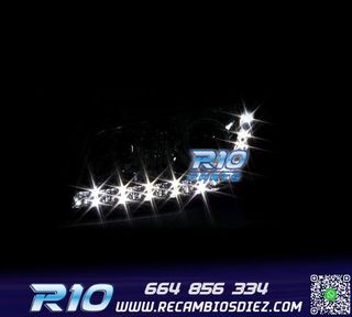 FAROS AUDI A3 8P 03-08 LUZ DIURNA LED FONDO CROMO