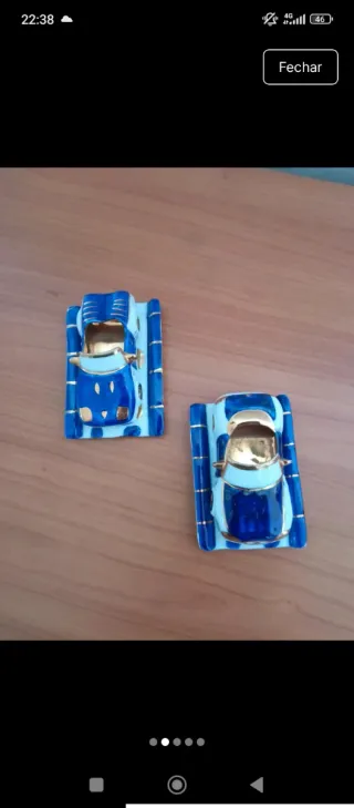 Conjunto 2 carros com pistas(Pintados á mão).