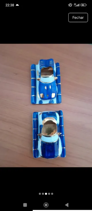 Conjunto 2 carros com pistas(Pintados á mão).