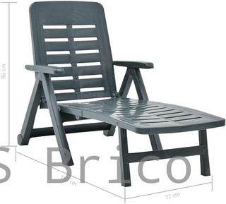 Tumbona Plegable Smeraldo con Ruedas Verde