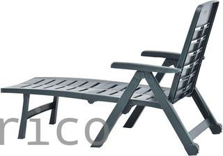 Tumbona Plegable Smeraldo con Ruedas Verde