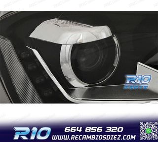 FAROS VOLKSWAGEN VW PASSAT B7 10-14 LUZ DIURNA FONDO NEGRO H