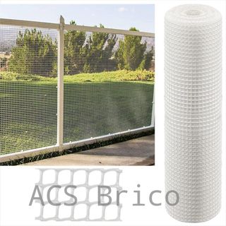 Malla Plástica - 18x20 mm - 1,00x25 m - Blanca