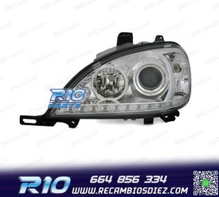 FAROS MERCEDES CLASE ML W163 02-05 LUZ DIURNA FONDO CROMO