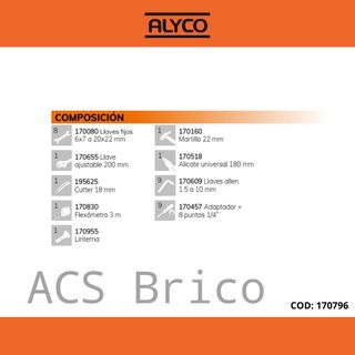 Caja Herramientas 33 Piezas Alyco 170796