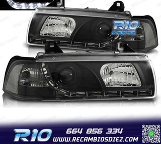 FAROS BMW E36 90-99 LUZ DIURNA FONDO NEGRO