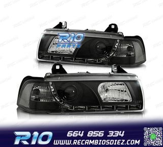 FAROS BMW E36 90-99 LUZ DIURNA FONDO NEGRO