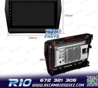 RADIO GPS ANDROID 12 9" PARA SUZUKI SWIFT 17-22