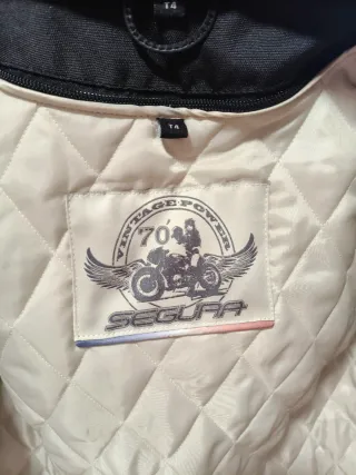 Chaqueta de cuero Segura moto con protecciones