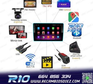 RADIO 9" GPS ANDROID 13 QUAD CORE 64GB ROM