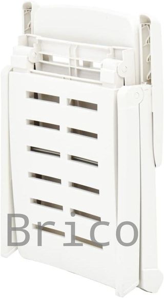 Tumbona Plegable Smeraldo con Ruedas Blanca