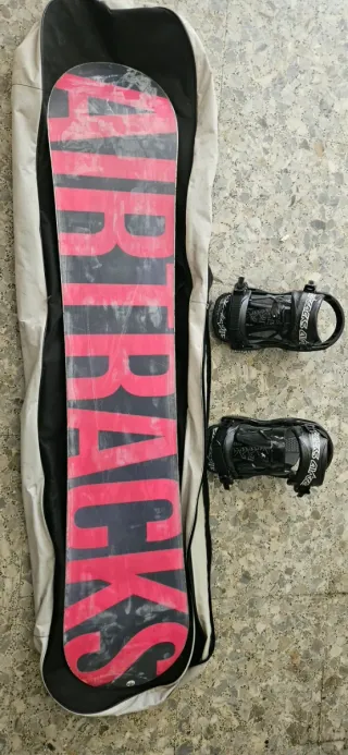 Tabla Snowboard Airtrack con Fijaciones