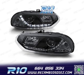 FAROS PARA ALFA ROMEO 156 97-03 LUZ DIURNA FONDO NEGRO