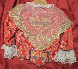 Traje de Fallera Rojo Anaranjado de 6 a 7 años