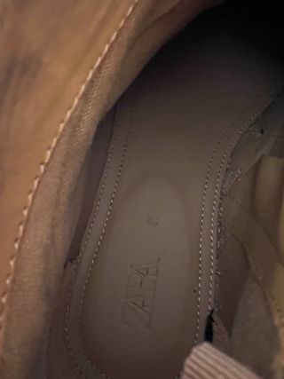 Botines Zara Cuero Marrón/ camel