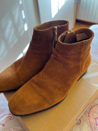 Botines Zara Cuero Marrón/ camel