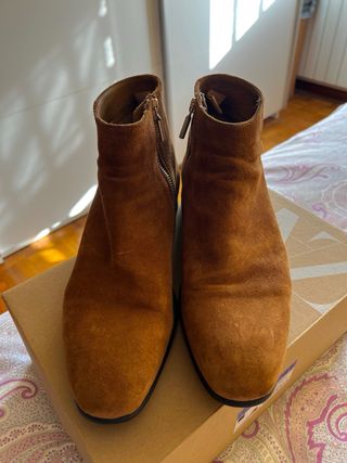 Botines Zara Cuero Marrón/ camel